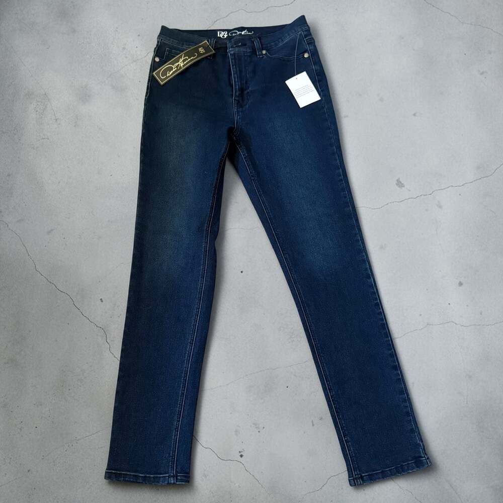 New With Tags DG2 Diane Gilman Indigo Blue Skinny Jeans size 6